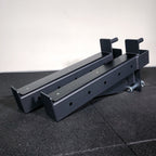 Safety arms Add-on for power racks, squat stands and wall mounts used in home gyms or professional / commercial fitness studios. 