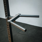 Dip station Add-on for power racks, squat stands and wall mounts used in home gyms or professional / commercial fitness studios. 