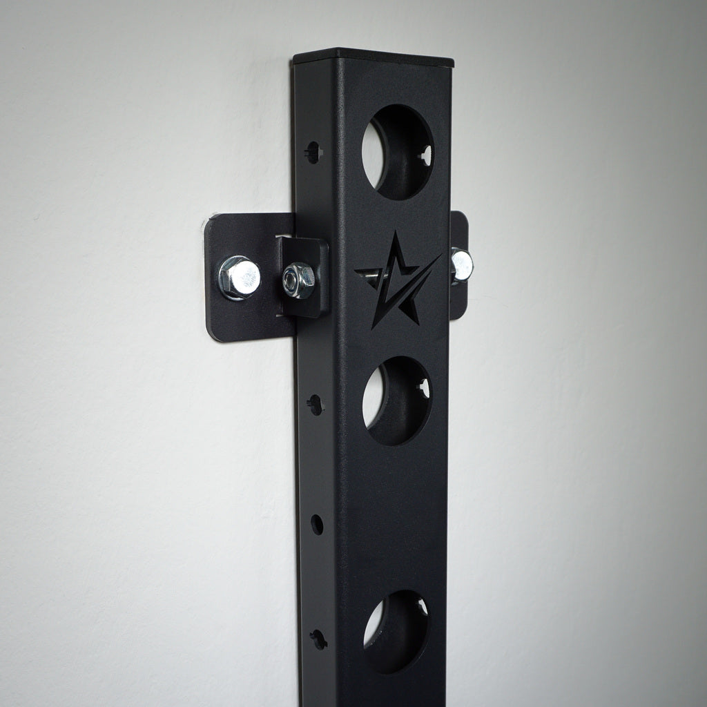 IRONSTAR wall storage for bumper plates.