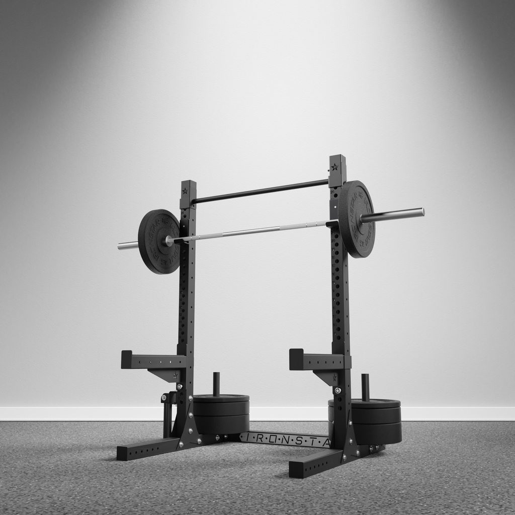 IRONSTAR Squat stand is the best equipment for home gym or commercial fitness studio. 