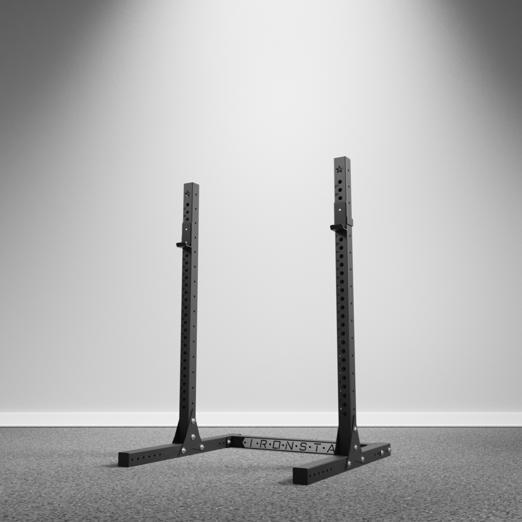 IRONSTAR Squat stand is the best equipment for home gym or commercial fitness studio. 
