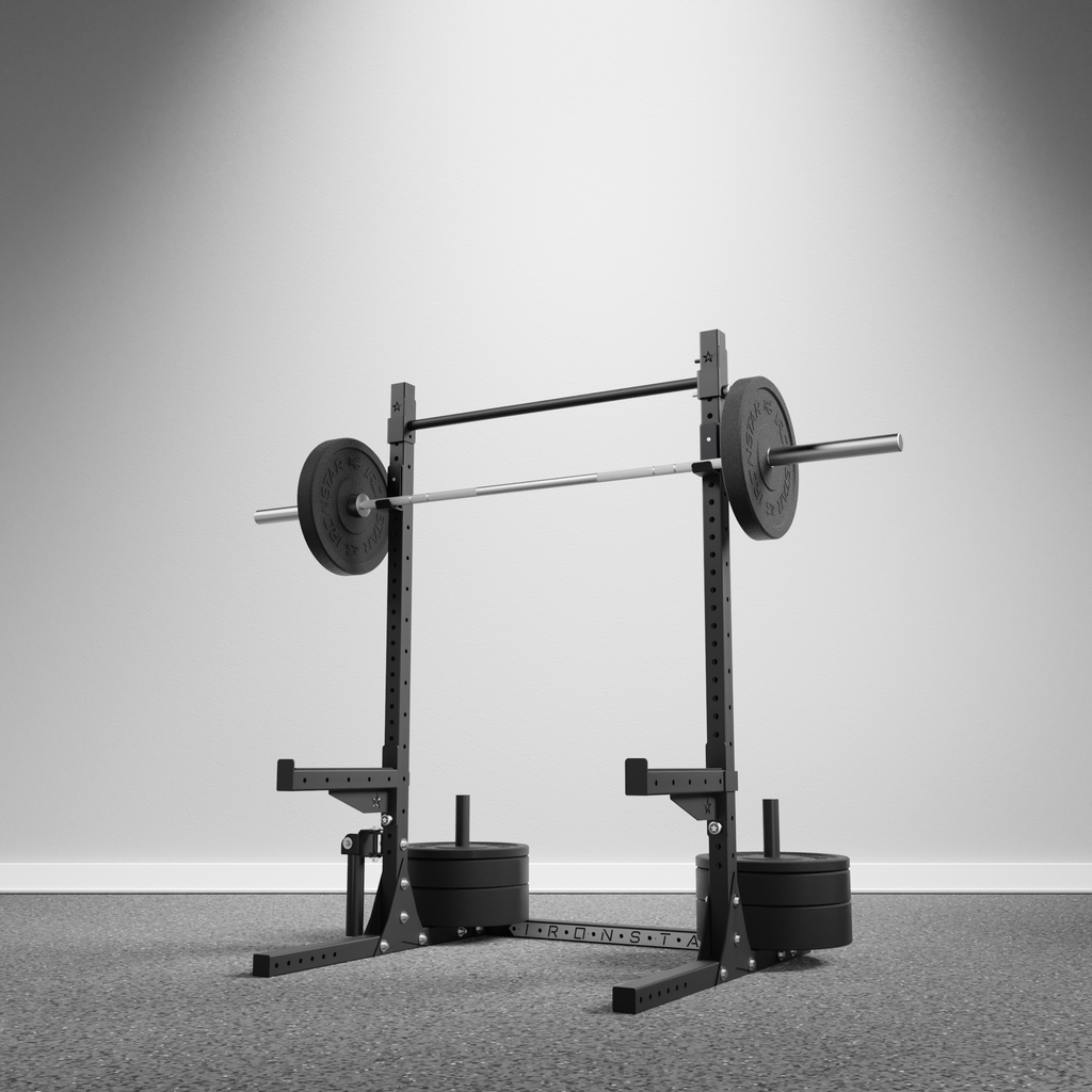 IRONSTAR Squat stand is the best equipment for home gym or commercial fitness studio. 
