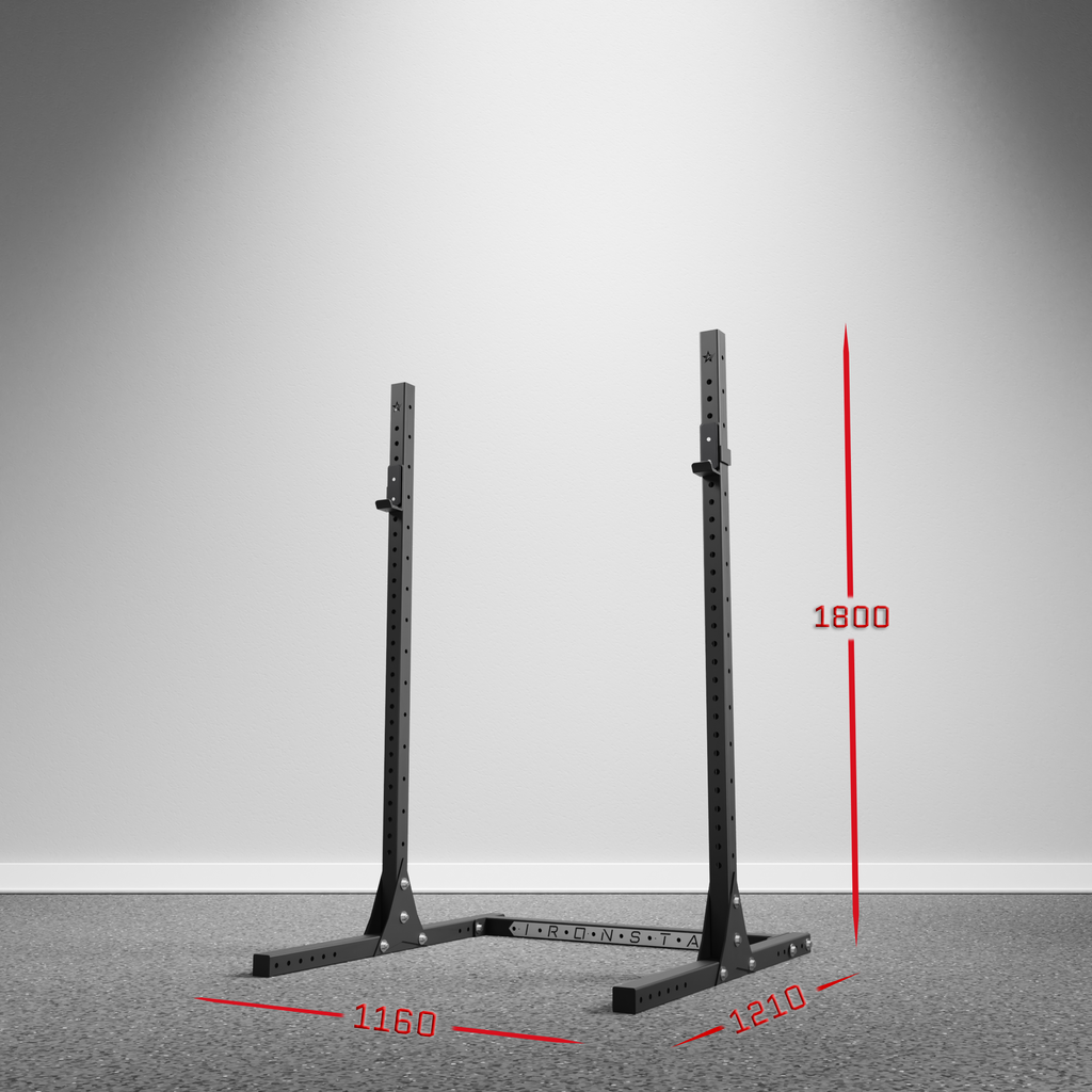 IRONSTAR Squat stand is the best equipment for home gym or commercial fitness studio. 