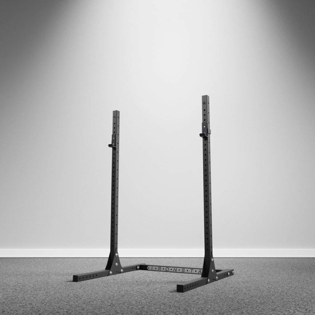 IRONSTAR Squat stand is the best equipment for home gym or commercial fitness studio. 