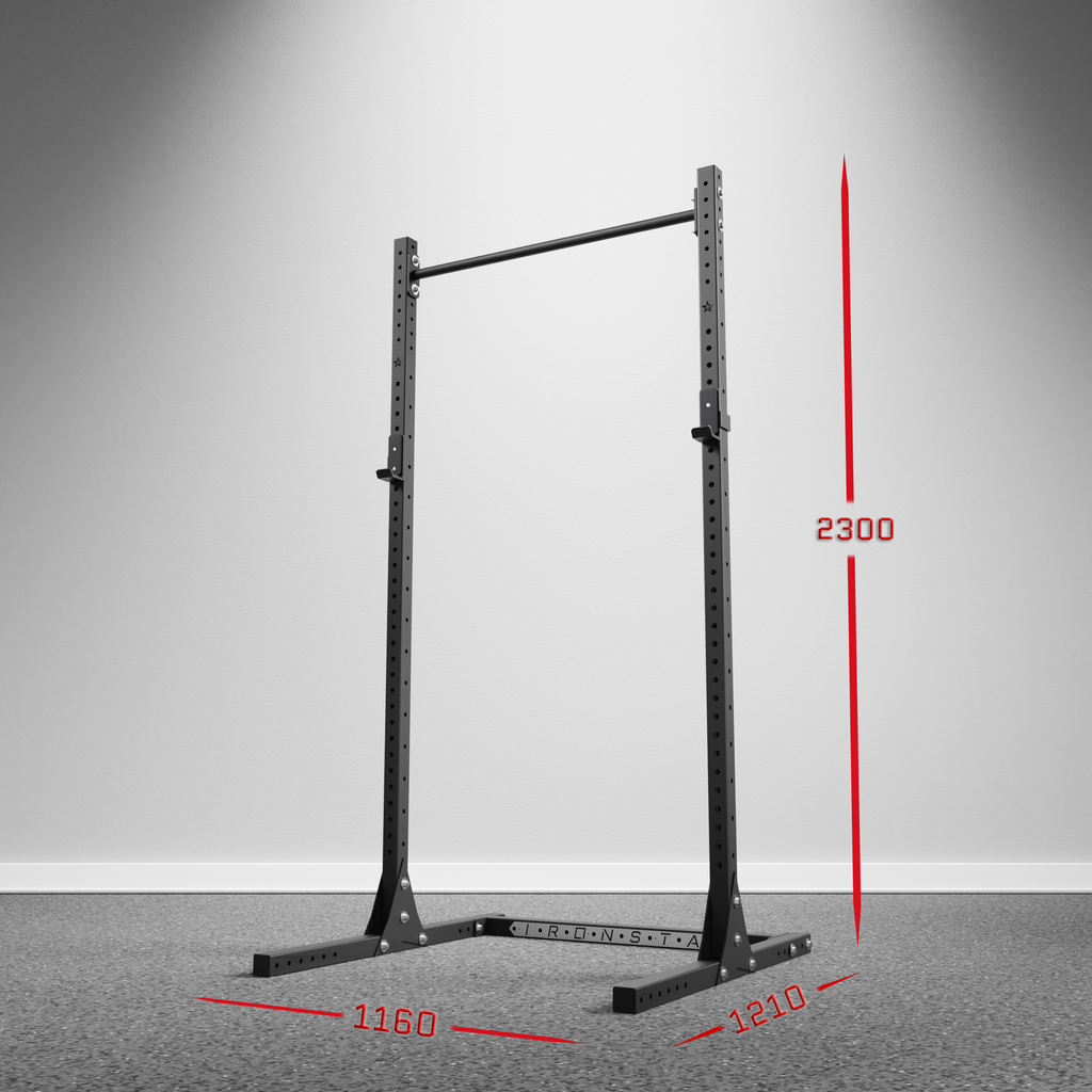 IRONSTAR Squat stand is the best equipment for home gym or commercial fitness studio. 