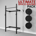 Save space, save time and start sweating! The ULTIMATE SPACE-SAVING PACK includes everything you need to start your own home gym or a professional fitness studio.