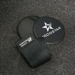 Booty band and sliders IRONSTAR for the best legs and glutes workout at home or in gym.