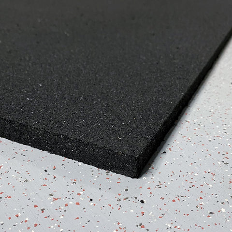 Non-slip, anti-vibration, sound and heat insulating floor tiles for home and professional use.
